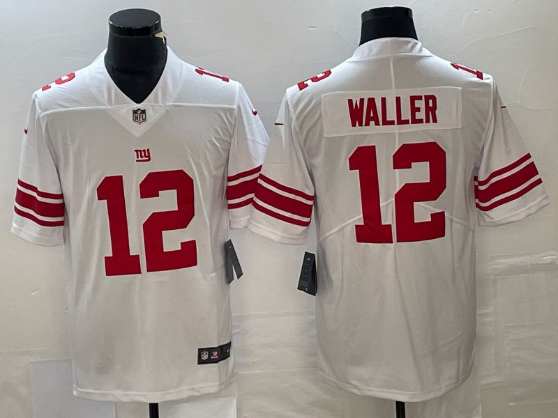Men New York Giants #12 Waller Whitte Nike Vapor Limited NFL Jersey style 1